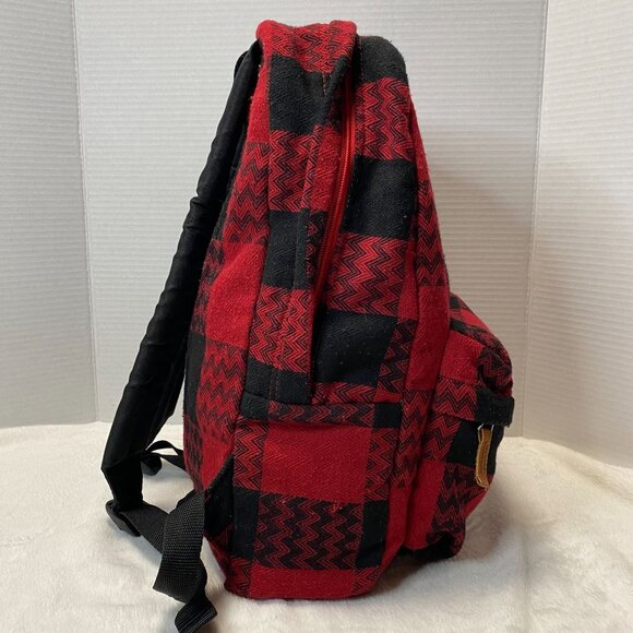 Vans Off the Wall Backpack Plaid Red/Black Old School Back to School - Picture 5 of 8